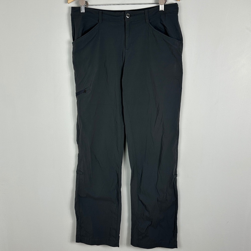 Patagonia Grey Straight Leg Quandary Hiking Pants Womens Size 12 Sun Protection